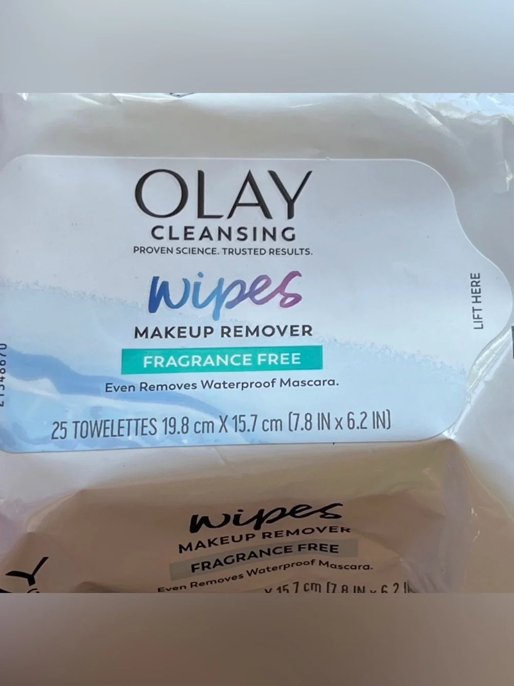 Olay Fragrance Free Makeup Removing Facial Wipes Non Greasy Formula x 3 Packs